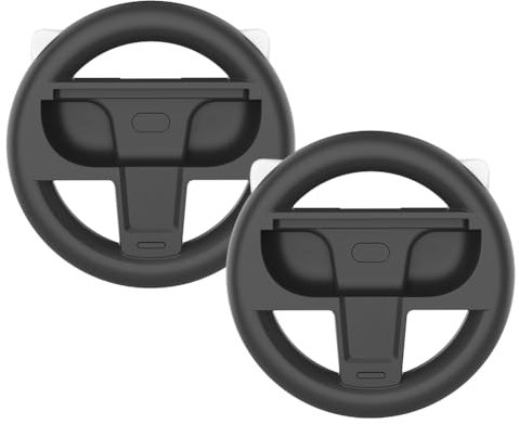 Cymwer 2pcs Gaming Racing Wheel avec une oreille de chat légère, un joystick ergonomique volant réutilisable