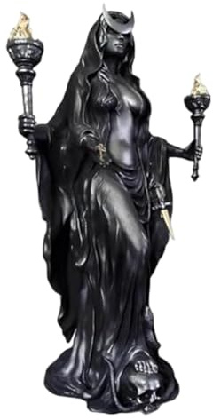 zeryor Hecate Griechische Göttin Statue - Hexe der Nacht Gothic Harz Handwerk Ornament, Mehrzweck-Magie Skulptur für Home Desktop Dekorative Ornament (B, 16 x 5 x 5 cm)