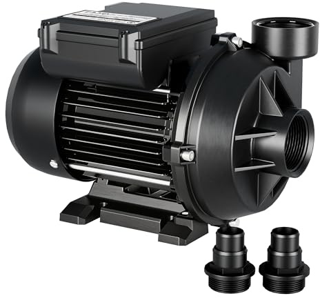 FOTING Poolpumpe 9.000 l/h, max. 7.5 m Förderhöhe, Schwimmbadpumpe für Swimmingpool & Pool Garten - Energieeffizient 250 W Leistung, mit Filtersystem kombinierbar