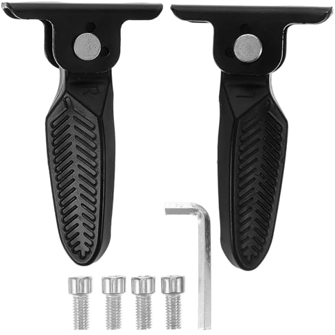 Alipis 1 paire de repose-pieds pliables universels en nylon pour scooter électrique et moto tout-, accessoires confortables et résistants pour passager, idéal pour conduite urbaine et déplacements