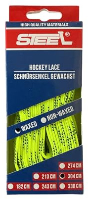 STEEL Schnürsenkel gewachst neon-gelb 96/244cm