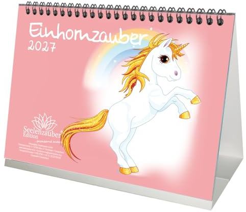 Einhornzauber DIN A5 Tischkalender für 2027 Dinosaurier - Seelenzauber