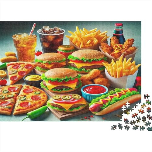 Leckeres Essen 1000 Teile Papierpuzzle für Erwachsene Umweltfreundliches Fastfood-Bild Gesellschaftsspiel Entspannung 70x50cm/1000pcs
