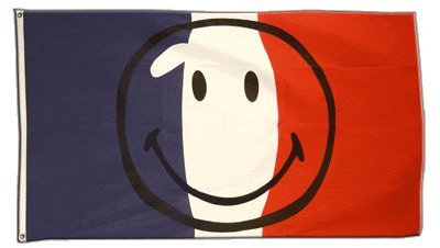Flagge Smiley Frankreich - 90 x 150 cm