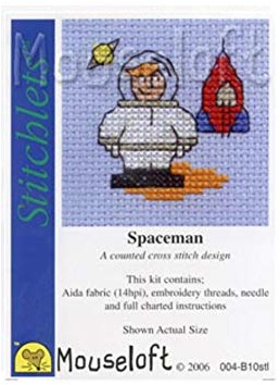 Mouseloft Mini Cross Stitch Kit - Spaceman, Stitchlets Collection