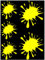 Samunshi® Farbklecks Aufkleber Klecks Sticker 5er Set 2x8x9cm,3x5x6cm gelb