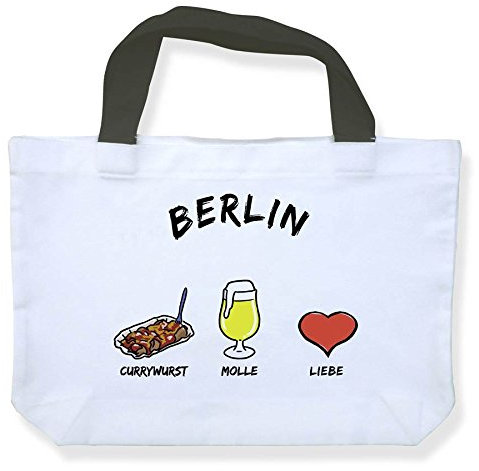 Einkaufstasche Berlin: Currywurst-Molle-Liebe - als Geschenk für Berliner & Fans der Hauptstadt oder als Berlin Souvenir - die stadtmeister