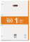 Miquelrius - Bloc de recharge A4, 100 feuilles à carreaux 5x5 mm, Avec marge et en-tête pour les titres, Papier opaque 70 g/m², 4 perforations pour classeur à anneaux, Couleur orange