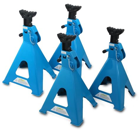 MS-Point 4er Set LKW Unterstellböcke 12T Auto PKW Abstellbock kfz Stützbock Heber 12000kg - Blau