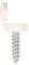 Sealey Npw50 Number Plate Screw & Flip Cap ?4.2 X 19Mm White Pack of 50
