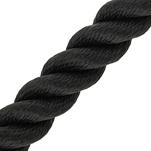 Kanirope® Handlaufseil Absperrseil MULTITWIST ø28mm Meterware (Lfm. am Stück) Schwarz