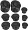 Qiilu Motorrad Zubehoer R1250 GS, 9Pcs Motorrad Rahmen Loch Abdeckkappen Stecker Kit Decor für R1200GS LC Adventure 2014-2018