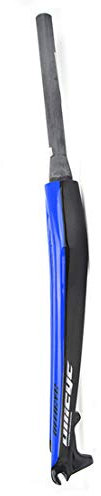 HIOD Bicycle Forks Carbon Fiber Bicycle Rigid Fork Disc Brake Cone Tube Mountain Bike Full Carbon Fork Bike Fork,Blue,26