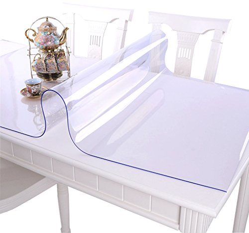 CIEEIN CIEHT Tovaglia in PVC trasparente Pellicola protettiva per mobili Impermeabile e facile da pulire Spessore 1.5mm 80 * 120cm