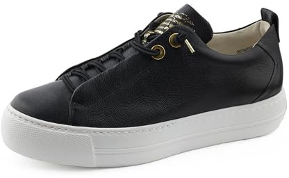 Paul Green Damen, Frauen Low-Top Sneaker,Freizeitschuhe,Turnschuhe,Laufschuhe,schnürschuhe,schnürer,Plateausohle,Schwarz (JA),41 EU / 7.5 UK