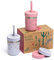 Elk and Friends 10oz Stainless Steel Kids + Toddler Drinking Cups | The Original Mason Jars with Lids + Sleeves + Straws | Smoothie Cups | Spill Resistant | Dishwasher Safe | 2 Pack