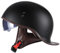 Hanhua Halboffenen Motorradhelm ECE-Zertifizierung Vintage Helme Mit Sonnenblende Einstellbare Halbschale Jet-Helm Cruiser Scooter