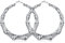 FOCALOOK Damen 80mm Bambus-Design Kreis Form Creolen Edelstahl Frauen Street Style Statement Kreolen Ohrringe Modeschmuck Accessoire für Alltagskleidung Abendkleid
