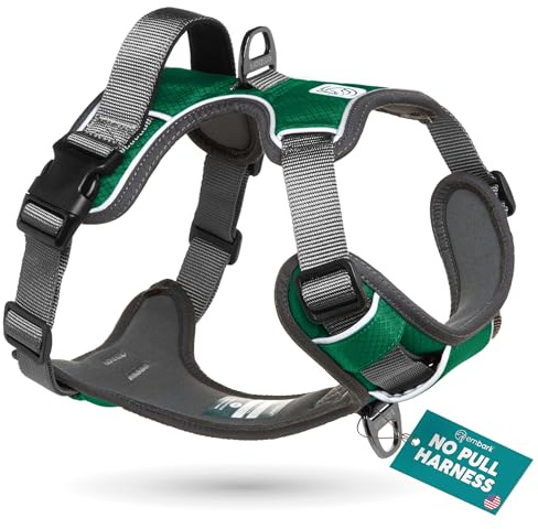 Embark Adventure No Pull Dog Harness, Heavy Duty Vest, Green Large