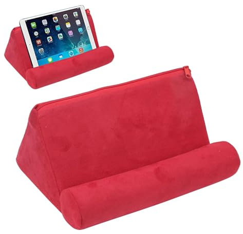 24.5x16.5x12 cm/9.6x6.5x4.7 in Pillow Tablet Stand, Mobile Phone Support Bed Rest Cushion Tablet Pillow Soft Pad Reading Holder Multi-Angle Soft Tablet Stand for iPad Books Magazines