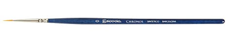 Escoda : Chronos : Synthetic / Sable Mix : Acrylic and Watercolour Brush : Short Handled : Round : Size 0