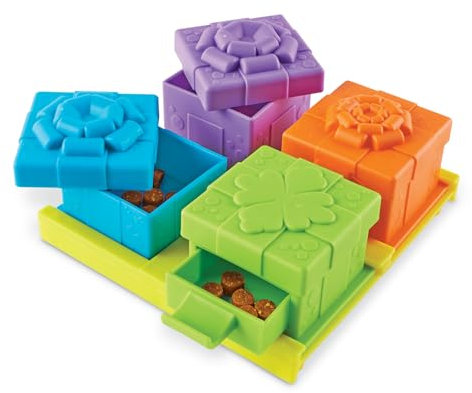 Brightkins Surprise Party! Treat Puzzle for Pets, Interactive Dog Toys, Treat Dispenser, Slow Feeding Interactive Game, 3 Interactive Skill Levels, 9 Pieces