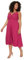 Trendyol Midi Mujer, Corte Holgado, Vestido de Punto, Acampanado, Ajuste Relajado, Talla Grande, Fucsia, X-Large