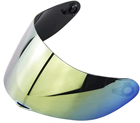 Shkalacar Motorcycle Helmet Visor Replacement for AGV K1 K3SV K5, Motorcycle Wind Shield Helmet Lens Visor Full Face Helmet (Gold)