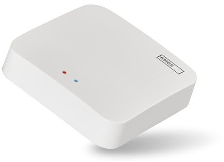 EMOS GoSmart ZigBee Gateway IP-1000Z Smart Home Hub Compatible con Tuya Smart Life Soporte Bluetooth 2.4GHz WiFi 6x6cm Blanco