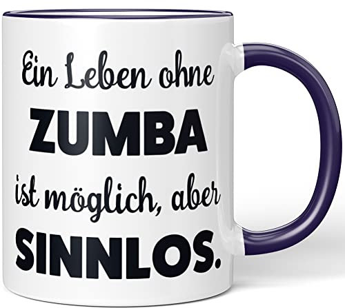 JUNIWORDS Tasse, Ein Leben ohne Zumba ist möglich, aber sinnlos, Lila (1009687)