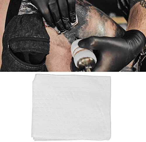 Lot de 100 Lingettes en Papier pour Tatouage, Coton épais et Doux, Forte Absorption D'eau, Serviettes Nettoyantes Jetables, Idéales pour les Tatoueurs avec Effet Nettoyant par