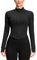 QUEENIEKE Damen Laufjacke Sportjacke Langarm Gym Tops Yoga Atmungsaktive Sportjacke Reißverschluss Trainingsjacke (Schwarz, 38-40)