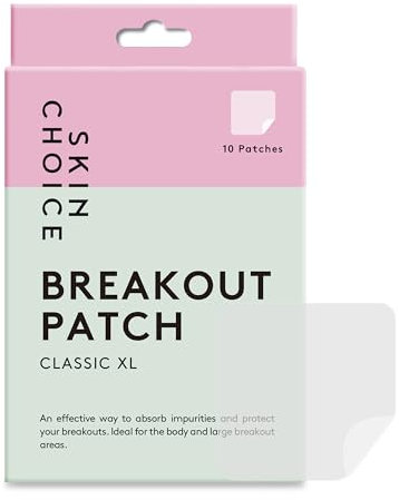 SKIN CHOICE XL Pimple Patches (Pack of 10) Breakout Spot Patches, Extra Large Hydrocolloid Patches, Acne Patch for Face, Cheeks & Body, Mighty Spots Stickers, Vegan, Cruelty-Free