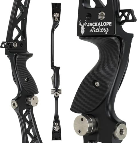 Jackalope Zircon - Ultimate - 25 Zoll - ILF, Mittelstück für Recurvebogen (Schwarz, Rechtshand)