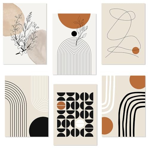 LIMITADA 6 Stück Flower Market Poster Stilvolles Blumenmarkt Poster Flower Kunstdrucke Poster Blumen Weinlese Wand Plakat für Wohnzimmer Schlafzimmer 30 * 21cm /11.81x8.27inches (Simple)