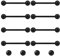 Gojewen 8er Zungenpiercing Brustwarzenpiercing und 4er Ersatzkugel Chirurgenstahl Schwarz Piercing Zunge Brustwarze Barbell 14mm