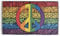 Bandiera della pace, bandiera dei fiori, bandiera arcobaleno, 150 x 90 cm, bandiera pace fiori
