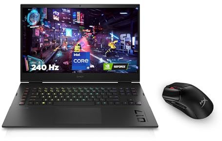 HP Omen Gaming Laptop | 17,3 QHD 240Hz Display | Intel Core i9-13900HX | 32 GB DDR5 | 1 TB SSD | NVIDIA GeForce RTX 4080 | Windows 11 Home | QWERTZ | Black | HyperX Pulsefire Haste 2 Wireless Black