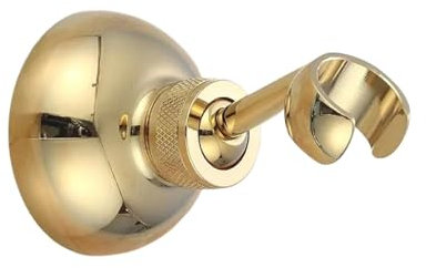 Chrom und schwarz überzogene massive Messing Dusche Halter Wand montiert Hand Dusche Halter Halterung Brausehalter(Gold)