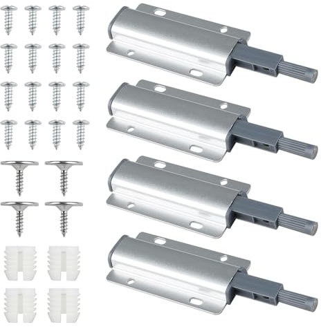 Push to Open Door Catches, Door Cabinet Magnetic Push Opener Catch Soft Close Magnets Door Catch Touch Open Door Closing Push Latches for Cupboard,Drawer,Wardrobe,and Closet Doors