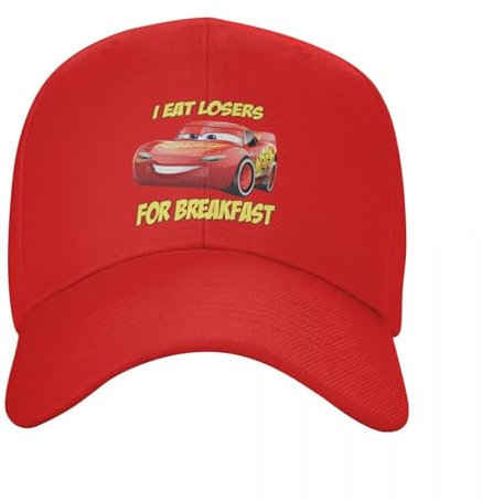ORHFHVW Baseballmütze Lightning McQueen Von Autos Baseballmütze Männer Frauen Sport Sonnenhüte Hüte Verstellbare Polyester Racing Kappe Sommer HutGeburtstagsgeschenk