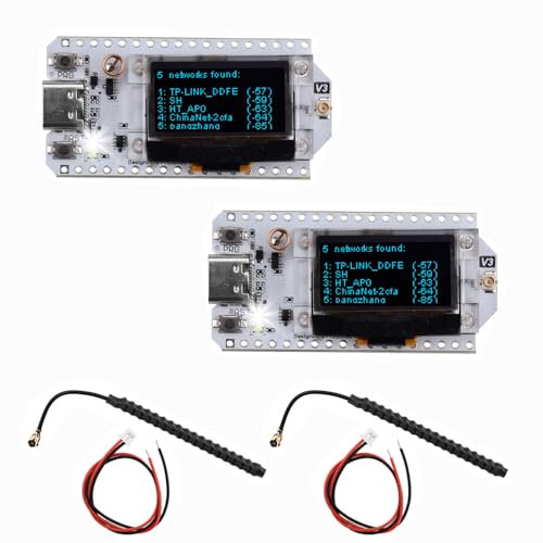 Diymore 2PCS SX1262 LoRa V3 for ESP32 LX7 Dual-core 0.96 inch Blue Oled Bluetooth,Type C WIFI Kit 32 Module CP2012 IOT Development Board 868MHZ-915MHz