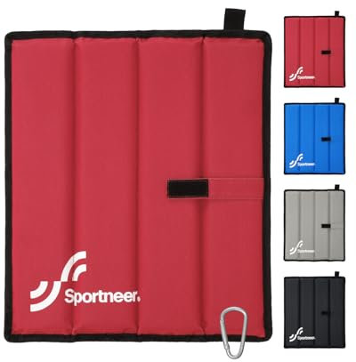 Sportneer Sitzkissen Outdoor, Sitzunterlage Outdoor Wasserdicht Oxford-Stoff Thermo Sitzkissen Faltbar FüR Camping, Wandern, Stadion Und Unterwegs，grau