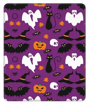Lila Halloween Horror The Mouse Pad for Gaming Office Laptop Computer Men Women Writing Pad Rubberized Base