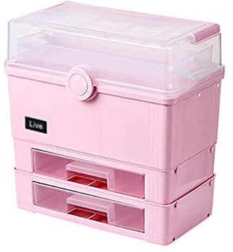 VDLLQYN, Erste-Hilfe-Kasten, Kunststoff-Erste-Hilfe-Box, Haushalt, tragbarer Griff, mehrschichtige Leiter-Typ-Schublade, medizinische Box, Erste-Hilfe-Box, Aufbewahrungsbox, Medizin-Box, Erste-Hilfe-S