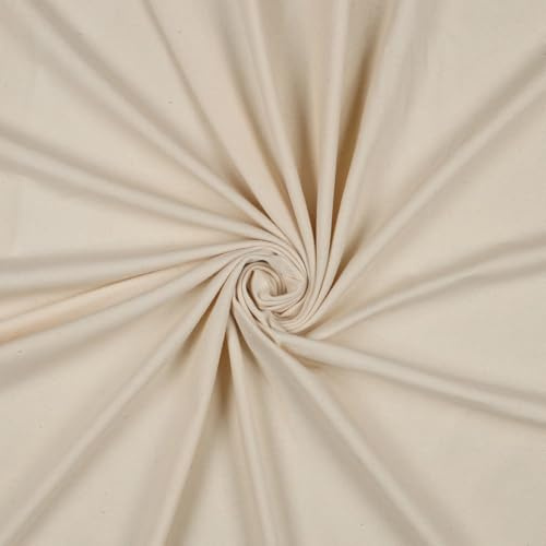 Jersey Stoff Bio Baumwolljersey zertifiziert uni viele Farben ab 50x150cm zum Nähen von Bekleidung Meterware (natural)