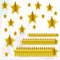 70 Stück Stern-Mittelstücke für Filmabende, Party-Dekorationen, 3D-Abschlusstischdekoration, 3 Größen, 20,3 cm, 12,7 cm, 7,6 cm, roter Teppich, Film-Show, Thema, Geburtstagsparty, Schulanfang,