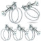 Poppstar 5 Pieces Double Wire Hose Clamp W1 Galvanised Steel Hose Clips, Clamping Width 26-30mm, Wire Diameter 2mm
