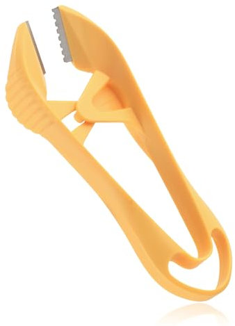Garlic Peeler, 2025 New Garlic Tweezers with Hanging Hole Manual Peeling Skin Remover Clips Simple Easy Multipurpose Kitchen Clipper Tools for Avoiding Smell on Your Hands (Orange)