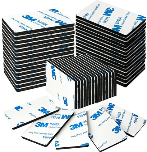 MOXYOY 50PCS Double Sided Sticky Pads, Strong Adhesive Foam Pads Heavy Duty Waterproof (50mm x 30mm)